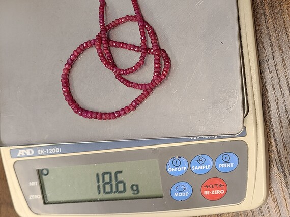 Vintage Ruby Necklace: 925 Sterling Silver - 0.75… - image 9