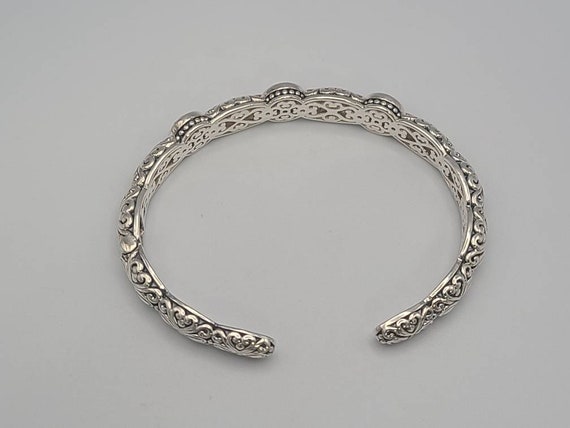 Cubic Zirconia Circles Cuff Bracelet, 925 Silver … - image 3