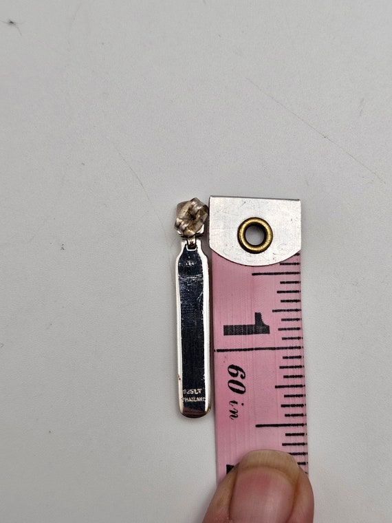 Vintage Scroll Motif Rectangular Dangle Earrings:… - image 8