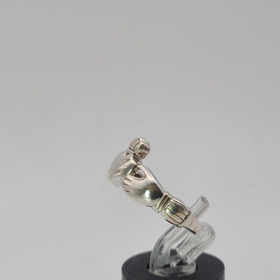 Vintage Celtic Claddagh Ring: 925 Sterling Silver… - image 6