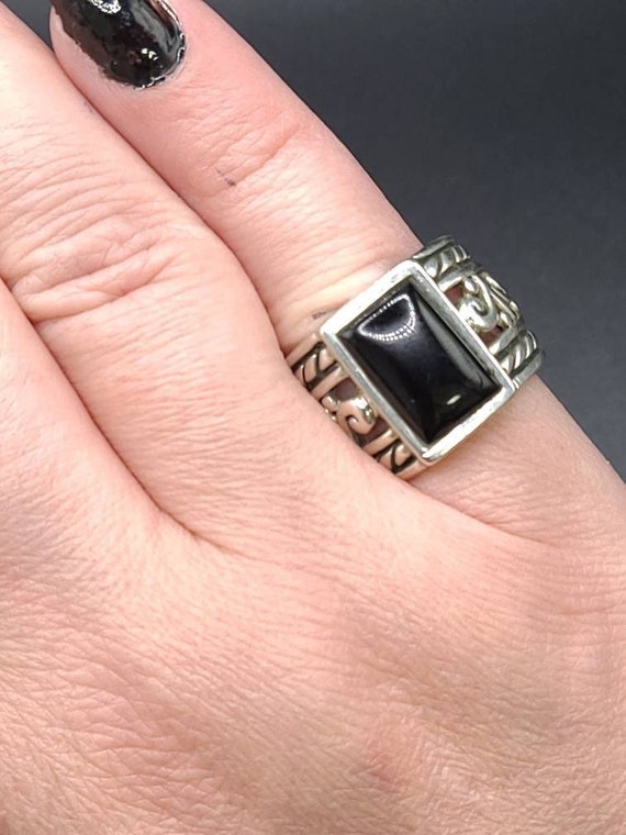 Silpada Black Onyx Ring, 925 Silver Onyx Ring, Orn