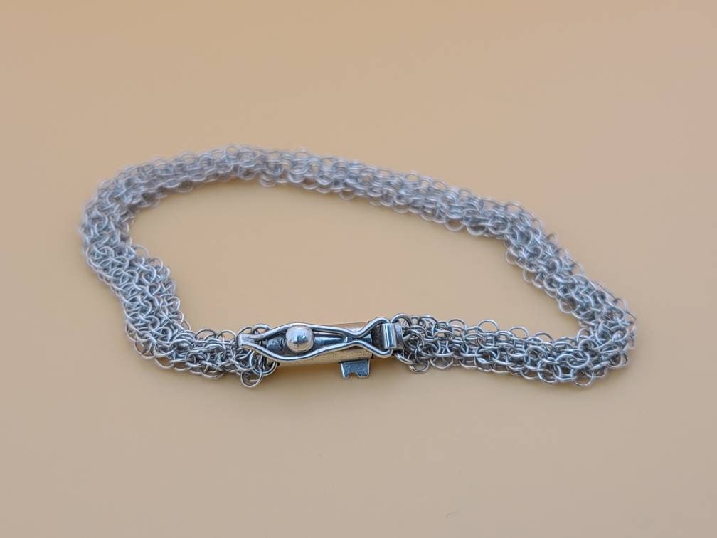 Buy Vintage 925 Silver Multi-chain Interlocking Link Bracelet