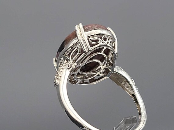 Rhodochrosite Ring, 925 Silver Ring, Oval Cut Rho… - image 4