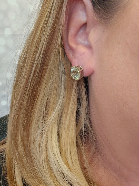 Green Amethyst Earrings, 925 Silver, 8.18ct. t.w.… - image 2
