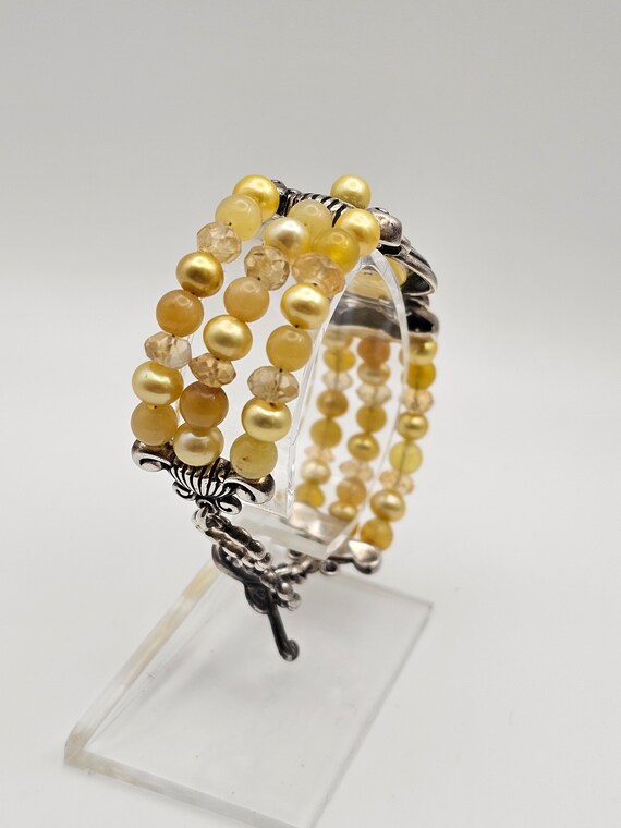 Mother of Pearl Doublet Bracelet in 925 Silver, D… - image 6