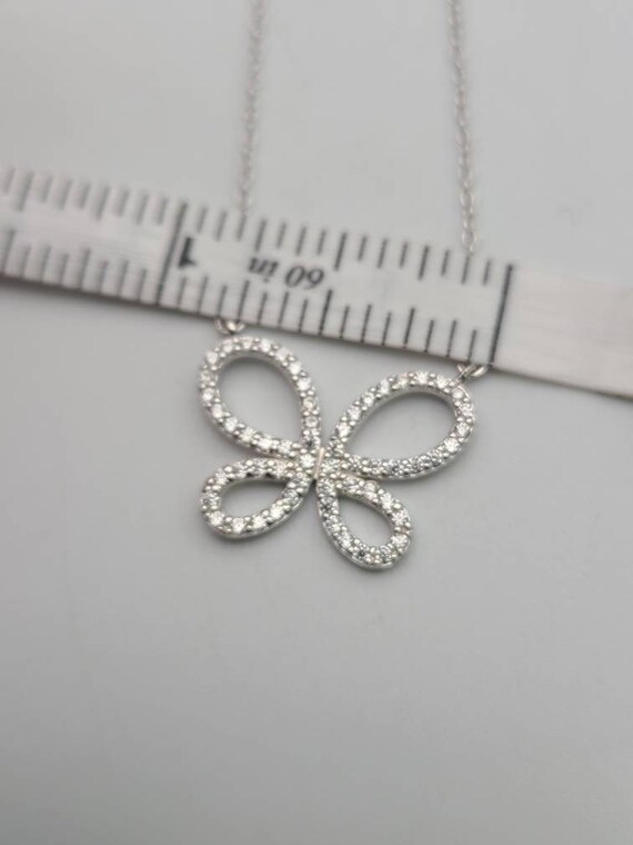 Butterfly Necklace, 925 Silver Cubic Zirconia But… - image 6