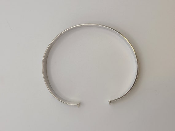 Vintage 925 Sterling Silver Rope Patterned Cuff B… - image 5