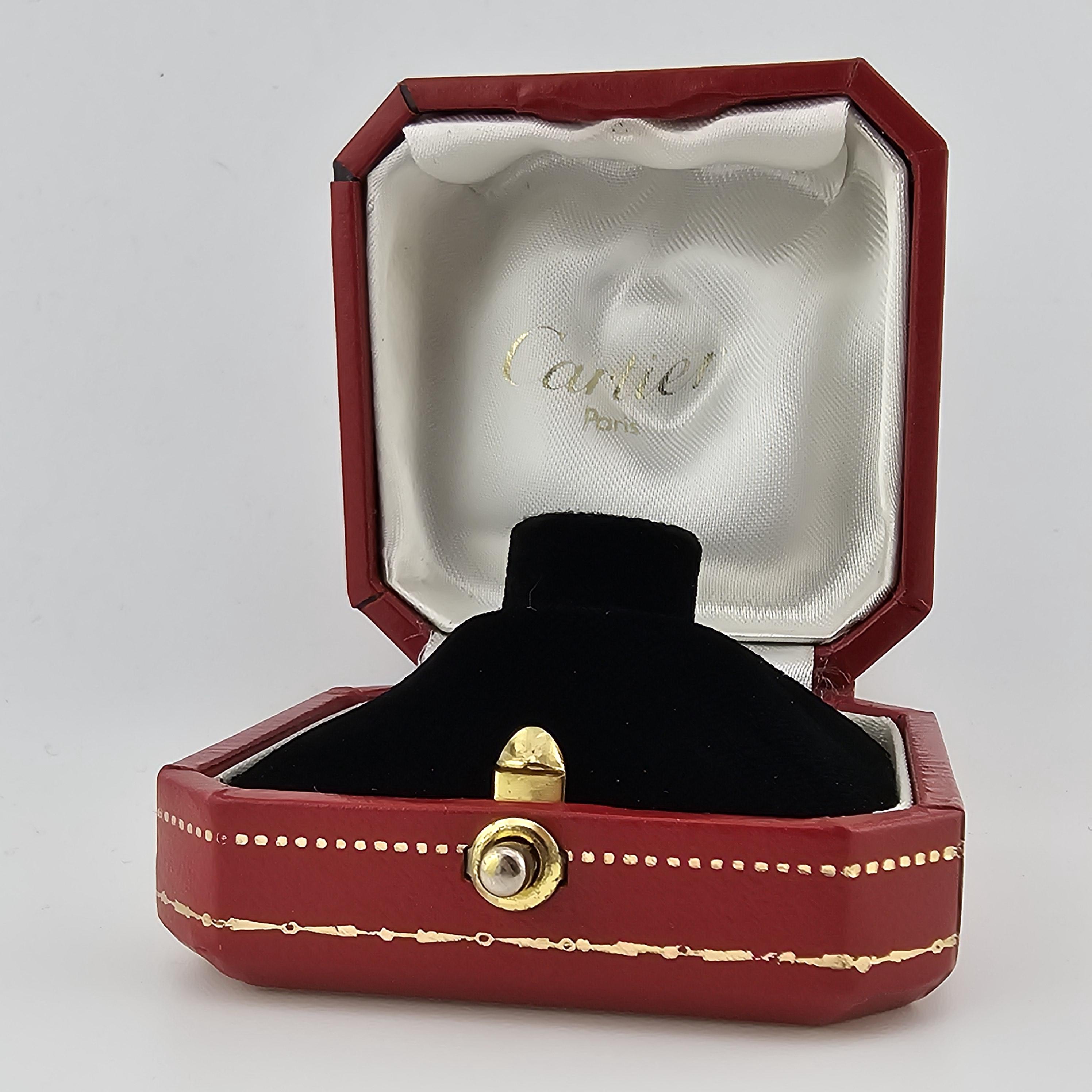 Vintage Cartier Paris 4203 Red Leather Ring Box (1950s-1960s