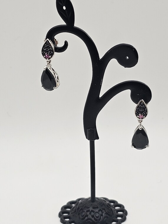 Vintage 925 Silver Pear Cut Spinel and Synthetic … - image 5