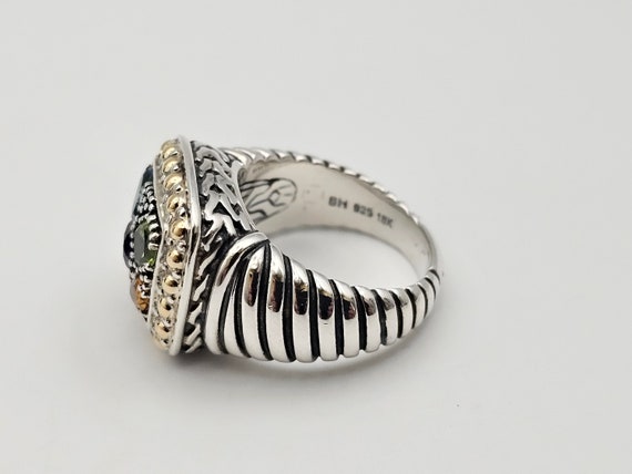 Multi-Gem Ring in 925 Silver, 18k, Designer Effy,… - image 3