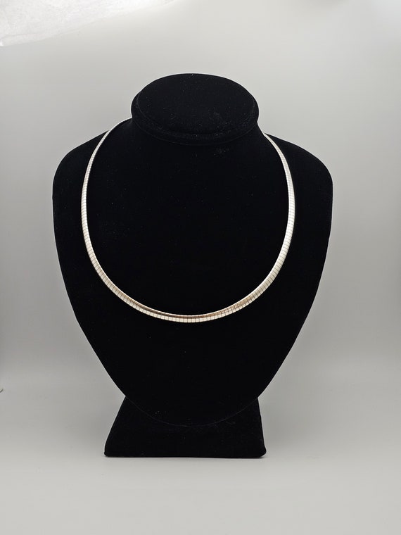 Omega Collar Necklace in 925 Silver, Omega Necklac