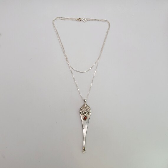 Coral Dragon Spoon Necklace, 925 Silver Necklace,… - image 7