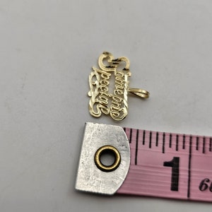 Someone Special Charm or Pendant in 14kt Gold, Vintage Charm, Gift for Special Someone, Estate Jewelry, Item w1322 image 4