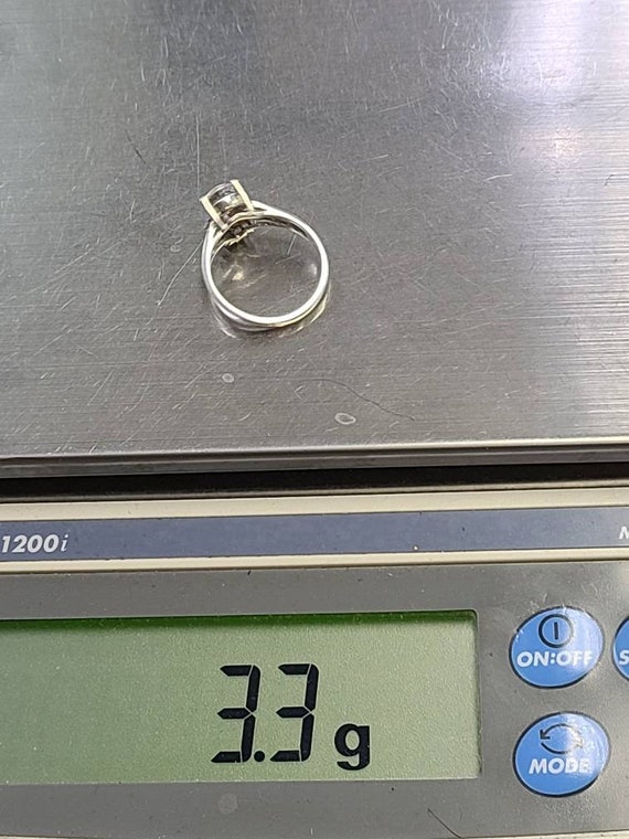 Vintage Pear Cut Cubic Zirconia Ring: 925 Sterlin… - image 9