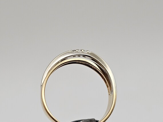 14kt White and Yellow Gold Diamond Wedding Ring, … - image 7