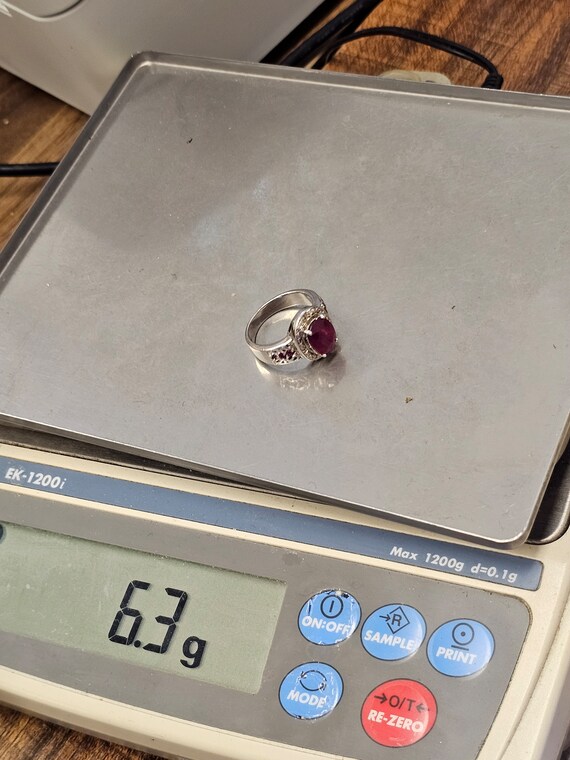 Vintage Fracture Filled Ruby and Cubic Zirconia H… - image 8