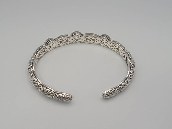 Cubic Zirconia Circles Cuff Bracelet, 925 Silver … - image 4