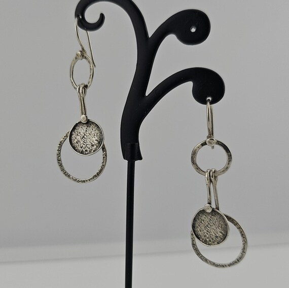 Orecchini Pendenti Silpada In Argento 925 - Cerchio Intrecciato Con Rotolo Ritagliato - W2137
