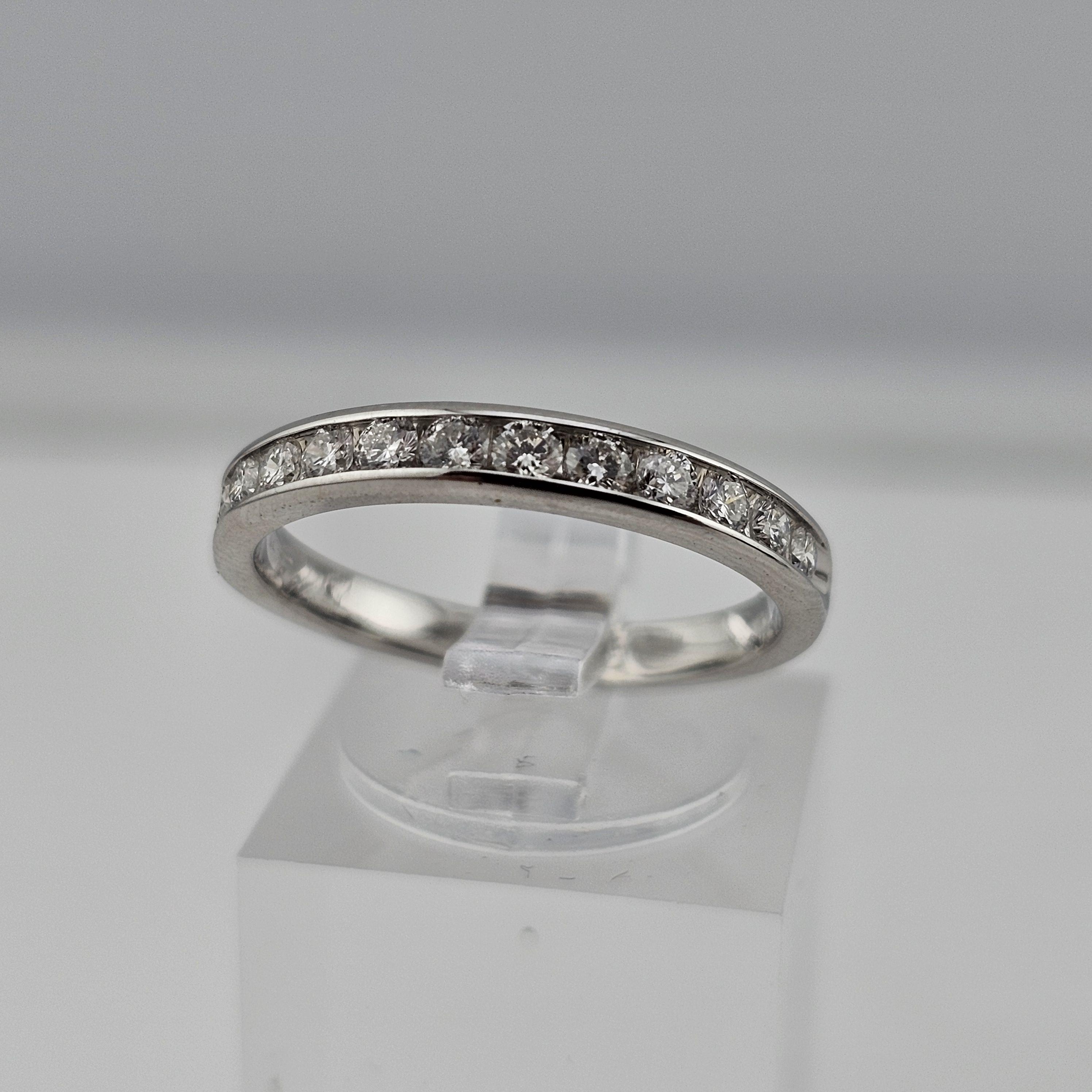販売済み：ヴィンテージ 10K ホワイトゴールド ダイヤモンド 結婚指輪 