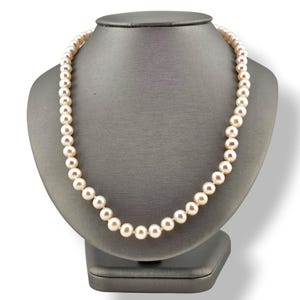 Vintage 14k Yellow Gold 7mm Cultured Freshwater Pearl Necklace