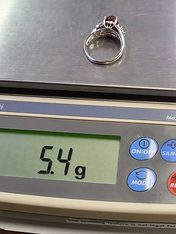 Vintage 925 Sterling Silver Fracture Filled Ruby … - image 9