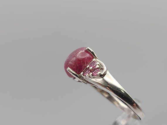 Vintage 925 Sterling Silver Fracture Filled Ruby … - image 7