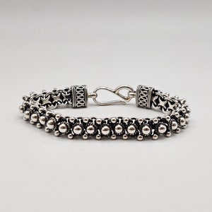 Vintage 925 Silver Bubble Cluster Link Bracelet, Designer Suarti, Balinese Bracelet, Bali Style, Estate Jewelry, w#416