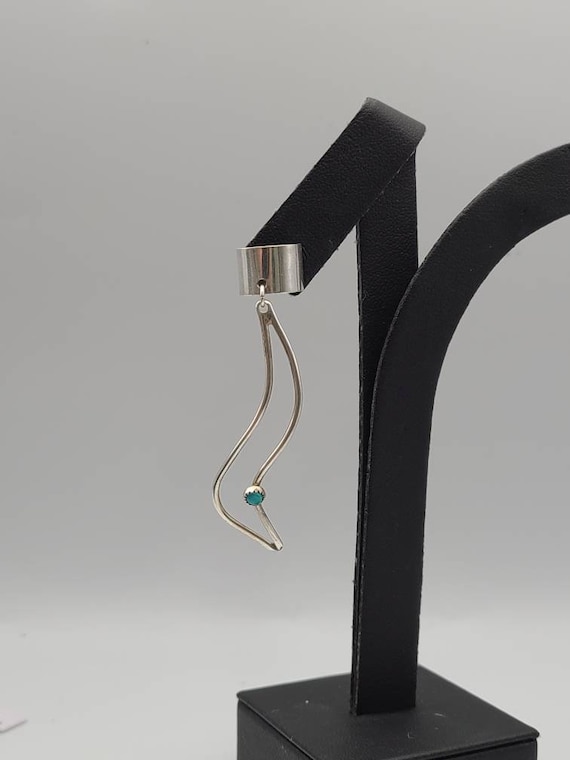 Turquoise Ear Cuff - 925 Silver Turquoise Ear Cuff