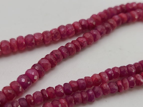 Vintage Ruby Necklace: 925 Sterling Silver - 0.75… - image 2