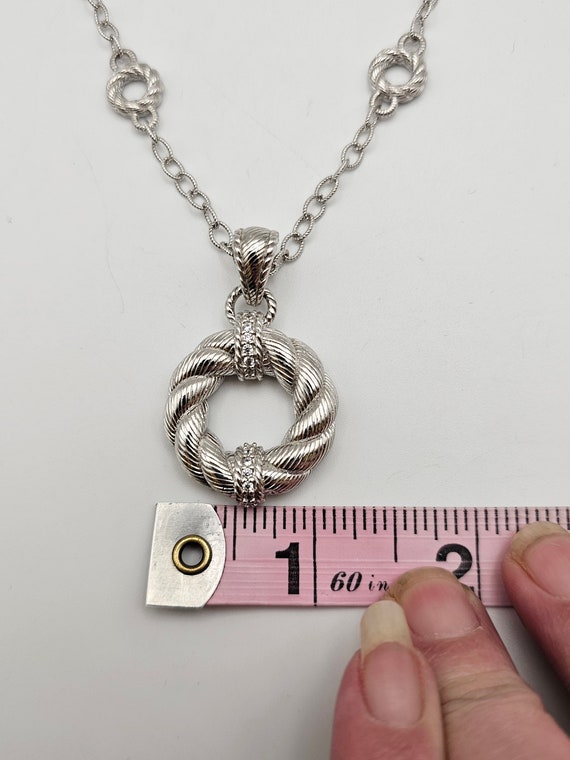 Love Knot Necklace, 925 Silver, Designer Judith R… - image 8