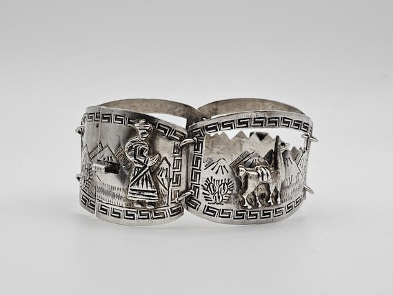 Simbolo Vintage Native American Navajo Sterling Silver & Gf Storyteller Bracelet Simbolo Vintage Native American Navajo Sterling Silver & Gf Storyteller Bracelet