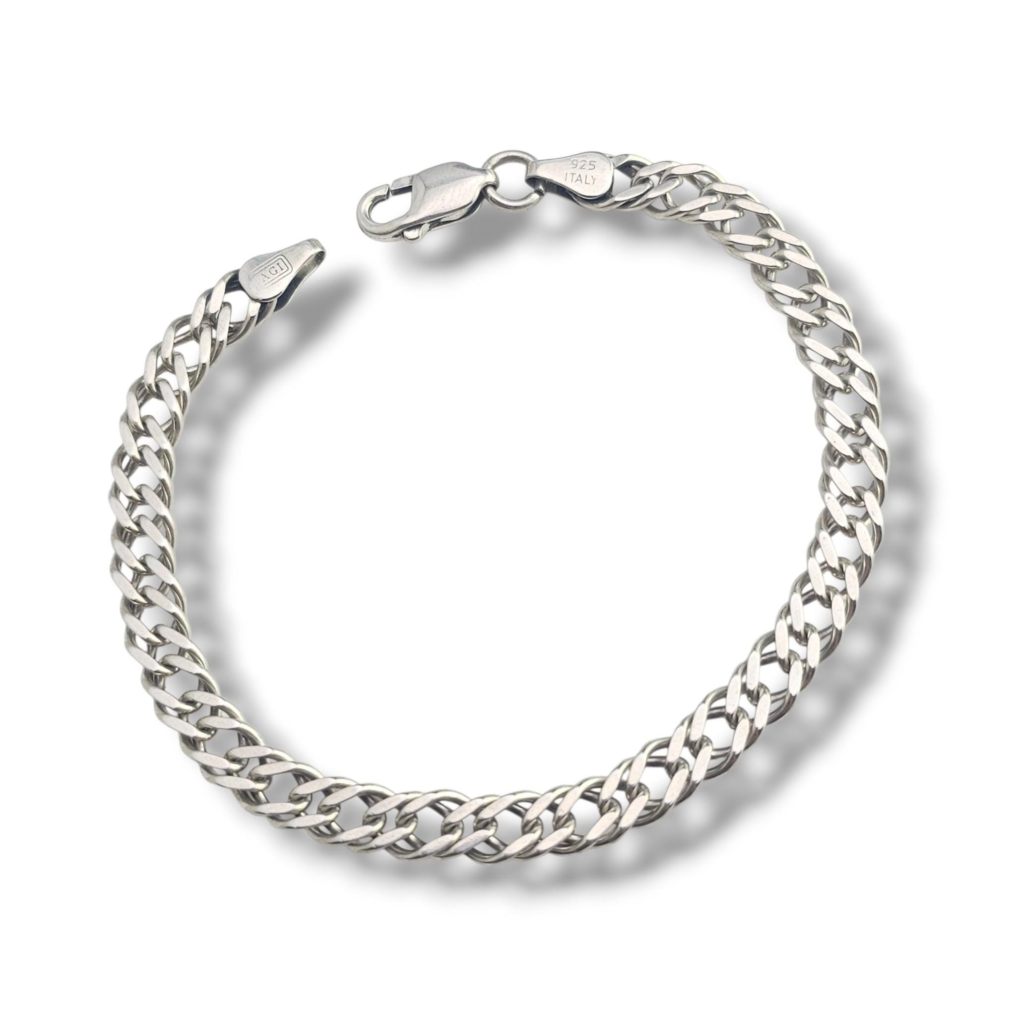 アクセサリー vintage silver 925 belt chain bracelet Vintage 925 Sterling Silver Double Link Bracelet - Etsy Canada