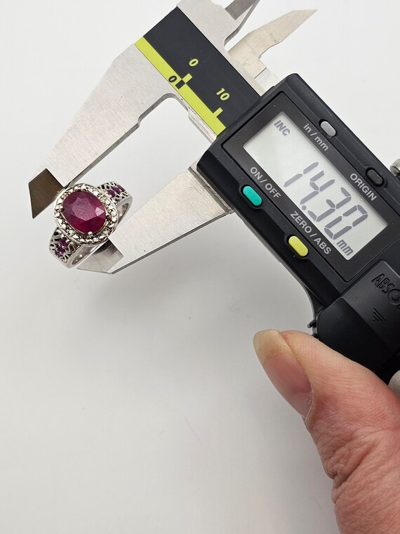 Vintage Fracture Filled Ruby and Cubic Zirconia H… - image 7