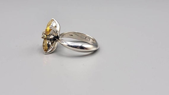 Ann King Citrine Flower Ring, 925 Sterling Silver… - image 8