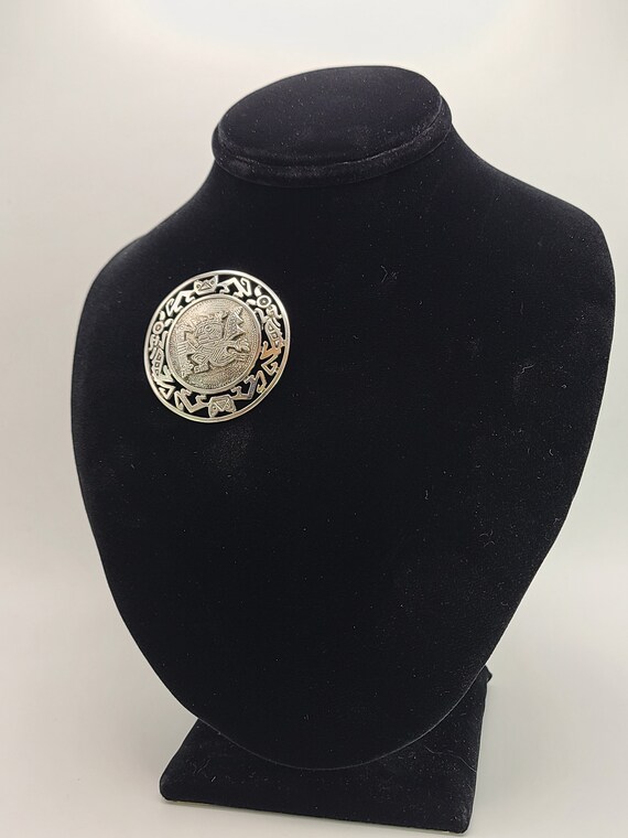 Vintage 925 Sterling Silver Warrior Aztec Pin, Mexica… - Gem