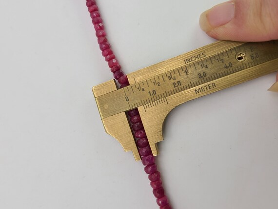 Vintage Ruby Necklace: 925 Sterling Silver - 0.75… - image 7