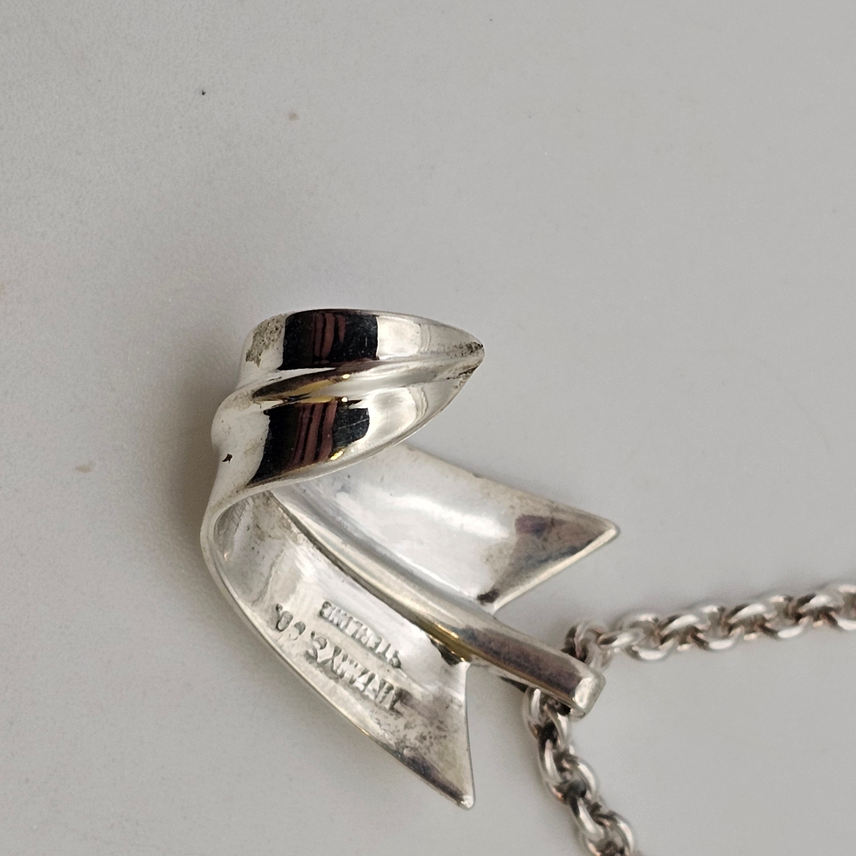 Vintage Tiffany & Co Angela Cummins Bent Arrow Necklace - 925