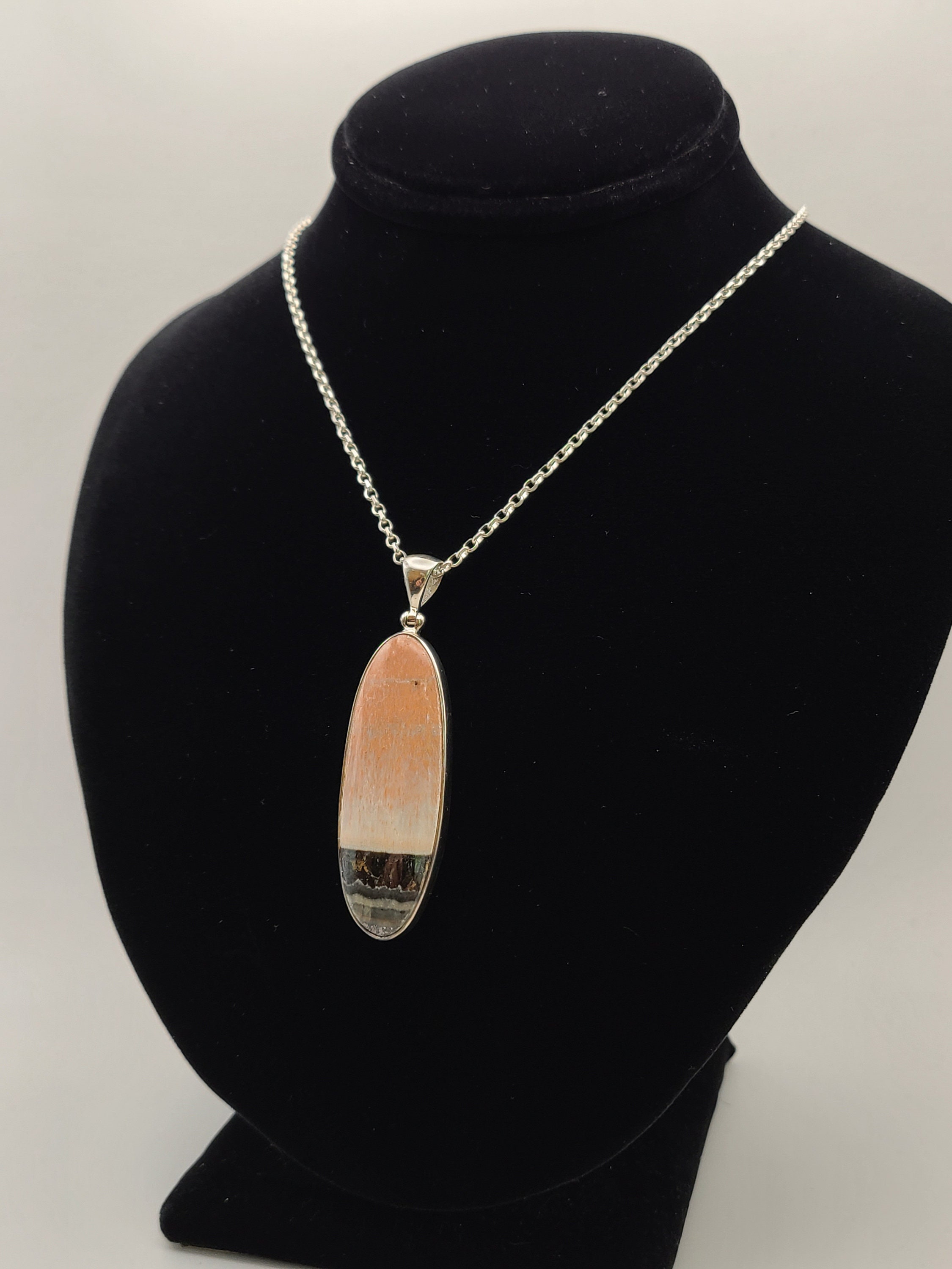 Celestial Barite Necklace 925 Silver Celestial Barite Drop