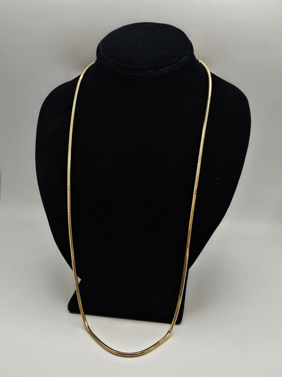 Snake Chain Necklace in 925 Silver Gold Vermeil, … - image 1