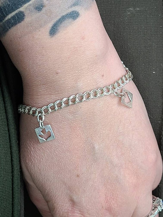 Faith, Hope, and Charity Bracelet, 925 Silver, Charm … Gem