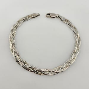 925 Italy Herringbone Bracelet Vintage - Etsy display picture 2