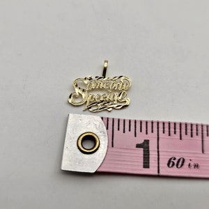 Someone Special Charm or Pendant in 14kt Gold, Vintage Charm, Gift for Special Someone, Estate Jewelry, Item w1322 image 5