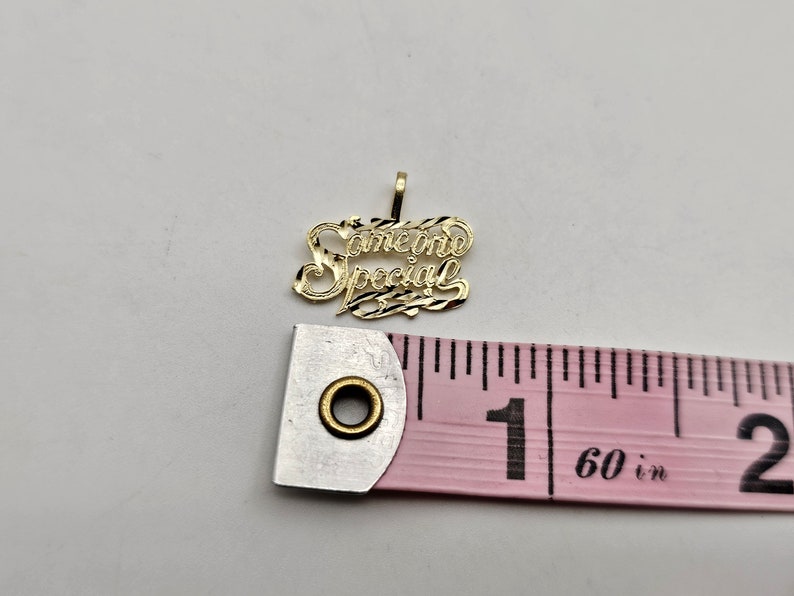 Someone Special Charm or Pendant in 14kt Gold, Vintage Charm, Gift for Special Someone, Estate Jewelry, Item w1322 image 5