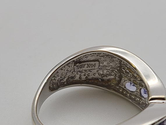 Tanzanite and Diamond Ring in 14kt White Gold, Ta… - image 6