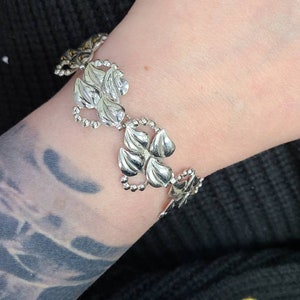 Vintage Sterling Silver Leaf Bracelets - Etsy