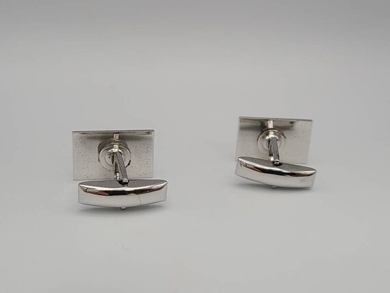 Vintage Ornate Etched Cuff Links: 925 Sterling Si… - image 4