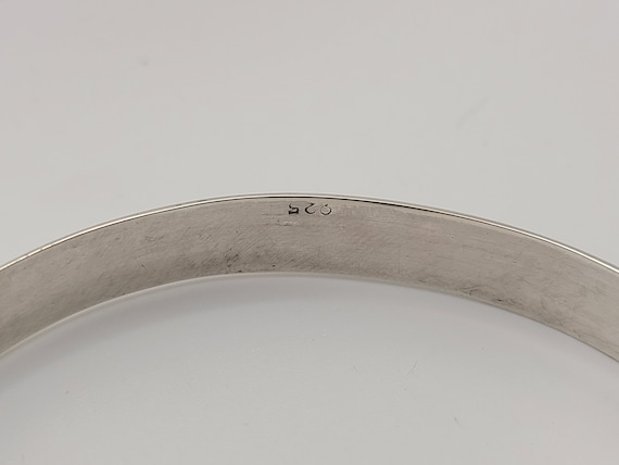 Vintage 925 Sterling Silver Rope Patterned Cuff B… - image 4