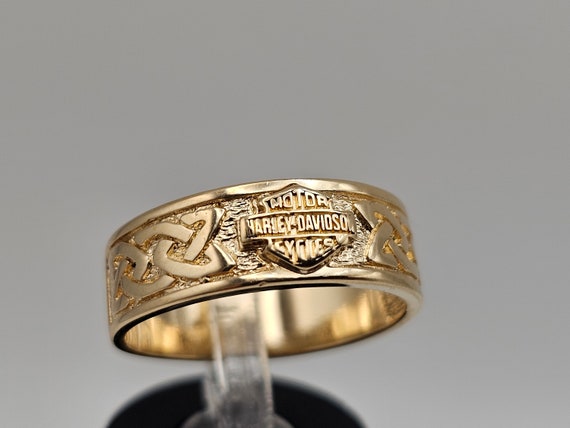 Licensed Harley Davidson Ring 10k Gold Celtic Design Harley