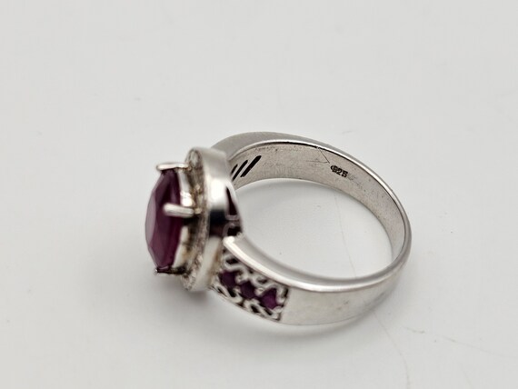 Vintage Fracture Filled Ruby and Cubic Zirconia H… - image 6