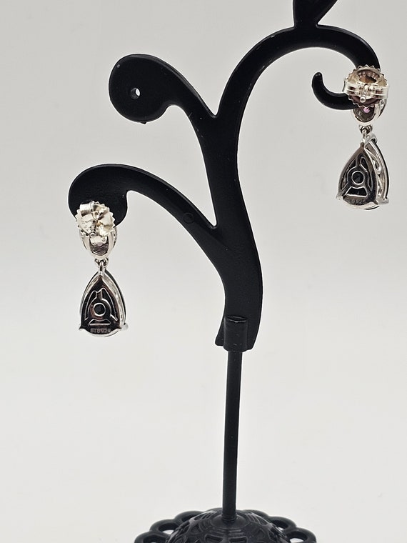 Vintage 925 Silver Pear Cut Spinel and Synthetic … - image 3